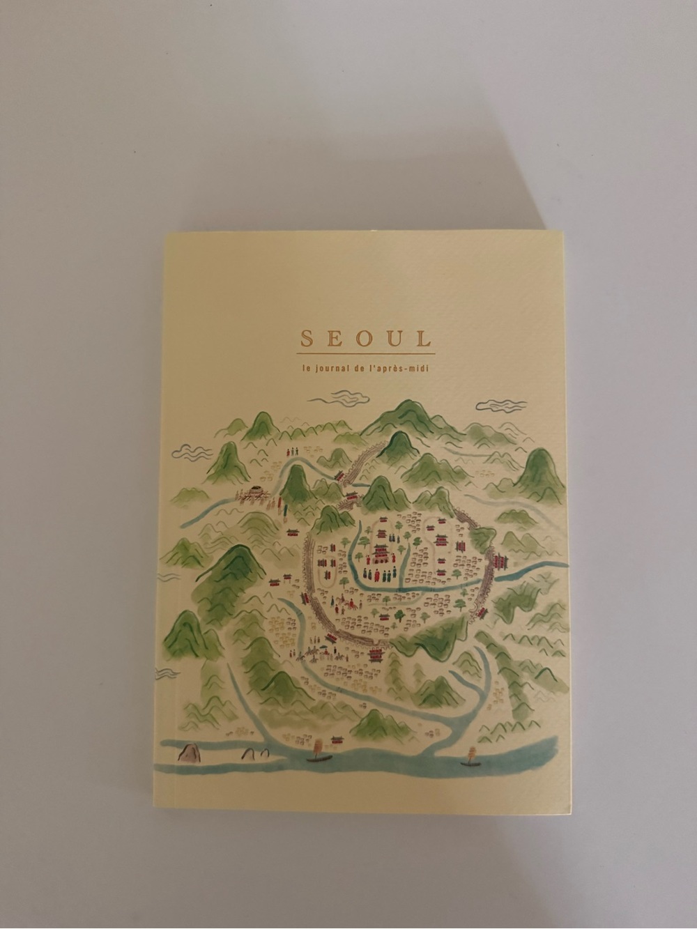Seoul Illustrated Notebook - Cream & Green Map Cover